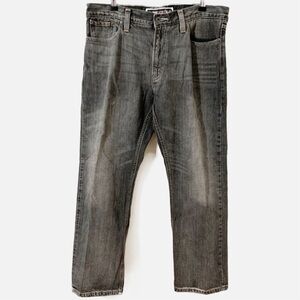 Levi’s 514 Slim Straight Cotton Elastane Light Black/Gray Denim Jeans Size 36X30